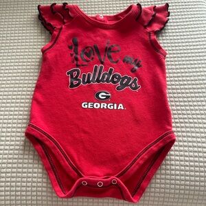 Georgia Bulldogs Red Baby Onesie